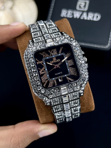 Silver Diamond Watch