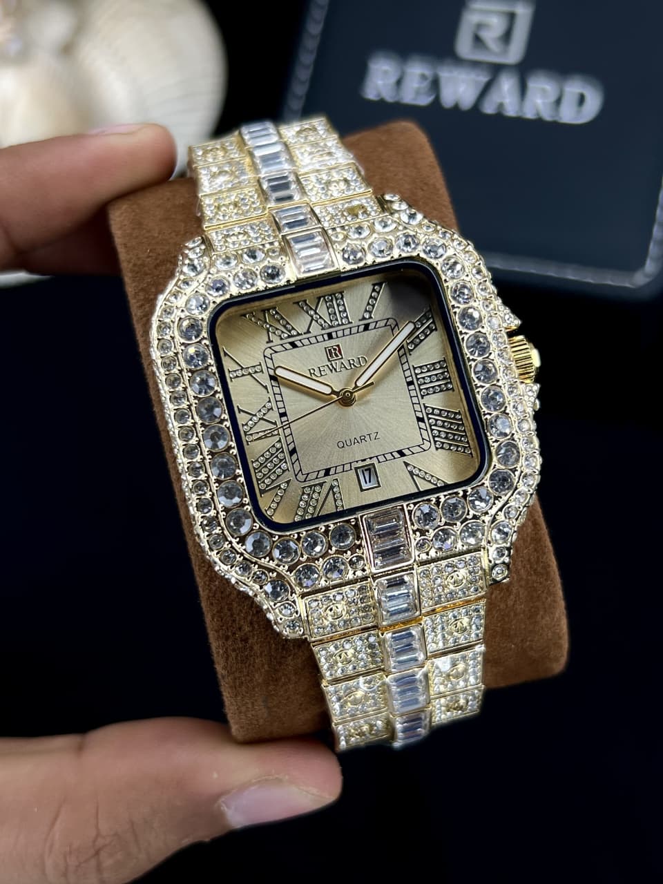 Silver Diamond Watch