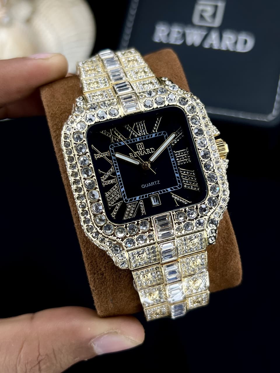 Silver Diamond Watch